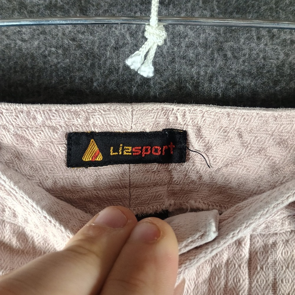 Liz Sport Jeans Womens 10 Pink‎ Light Wash Buttons Stiped Skinny Tapered Leg - Picture 3 of 11
